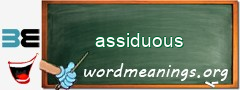WordMeaning blackboard for assiduous